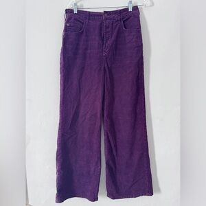 Anthropologie Pilcro Purple Wide-Leg Corduroy Pants